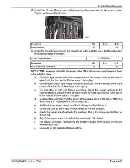 Mercury Verado 200 225 250 275 Outboard Service Manual sample page with technical illustrations