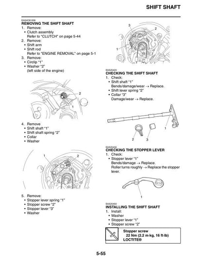 Yamaha YZF-R1 Motorcycle Service Manual sample page from the repair manual