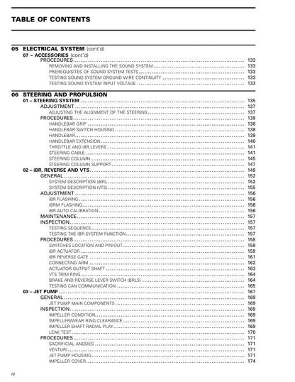 Sea-Doo RXP Service Manual sample page showing repair procedures