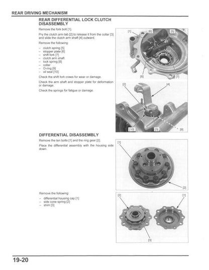 Honda Pioneer SXS1000 M2 M4 UTV Service Manual sample page from the repair manual