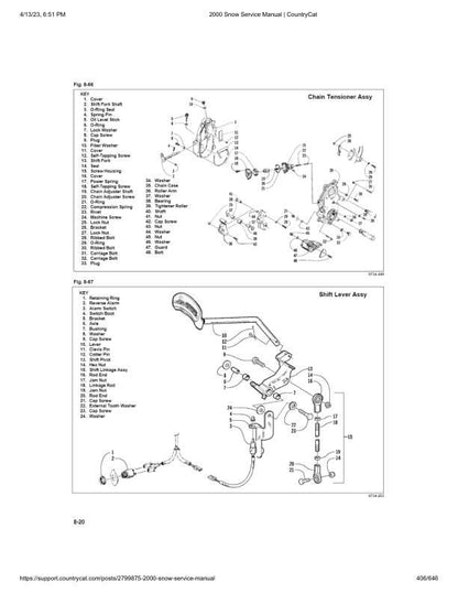 Arctic Cat Bearcat Pantera Thundercat Z ZR ZL Snowmobile Service sample page from the repair manual