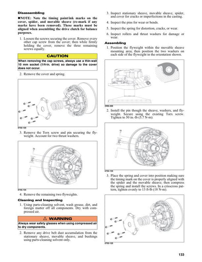 Arctic Cat ZR Riot Pantera Thundercat 7000 9000 Snowmobile Service sample page with technical illustrations