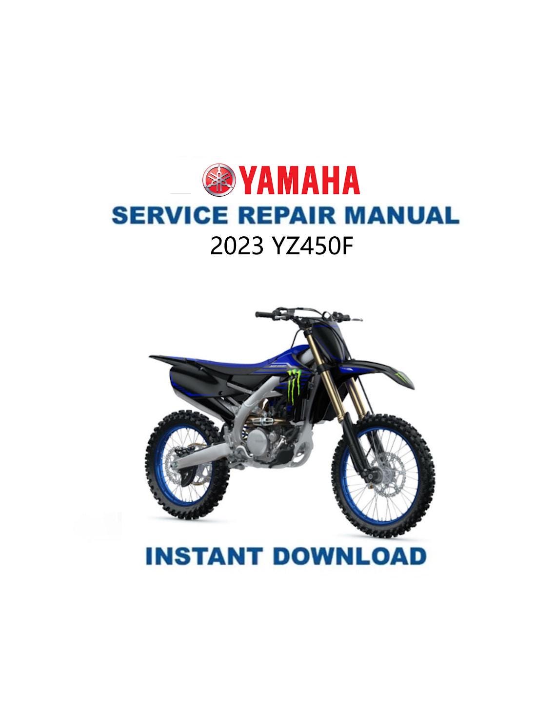 Yamaha YZ450FP Motorcycle Service Manual 2023-2025 - Service Manual PDF Instant Download