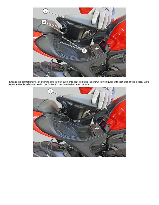 Ducati Monster 937 Plus Motorcycle Service Manual table of contents