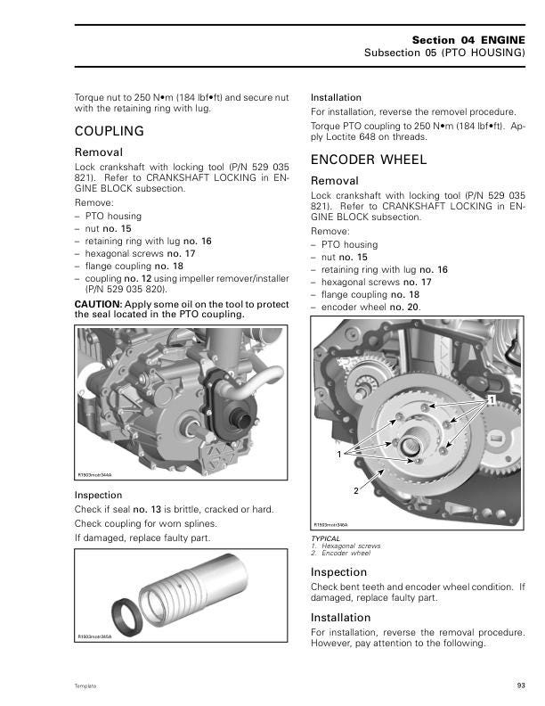 Skidoo Elite Series 1500 Snowmobile Service Manual sample page from service manual