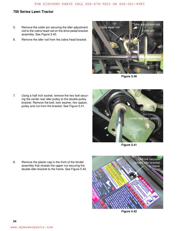 Troy-Bilt 700 Series Yard Machines Tractor Service Manual sample page from the repair manual