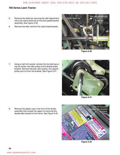 Troy-Bilt 700 Series Yard Machines Tractor Service Manual sample page from the repair manual