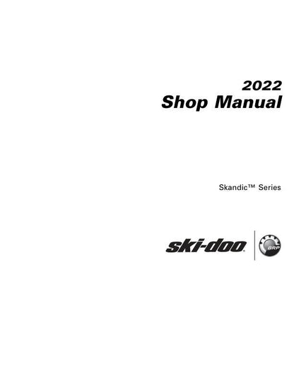 Skidoo Skandic 600 900 Snowmobile Service Manual factory service manual title page