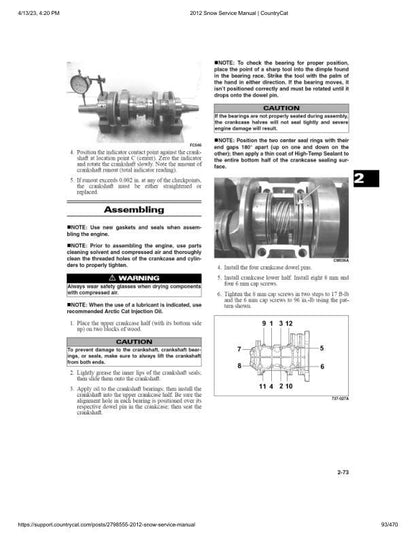 Arctic Cat Bearcat F5 F800 F1100 T570 TZ1 XF M Snowmobile Service sample page with diagrams and specifications
