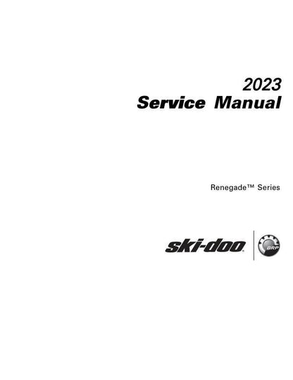 Skidoo Renegade 600 850 900 Snowmobile Service Manual factory service manual title page