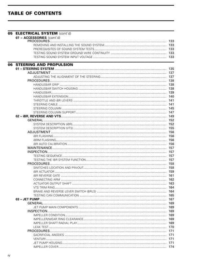 Sea-Doo RXP-X 300 Service Manual sample page showing repair procedures