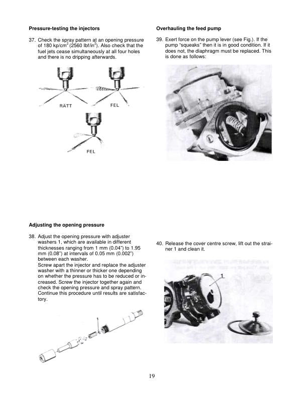 Volvo Penta MD6A MD7A Marine Diesel Engine Service Manual sample page from the repair manual