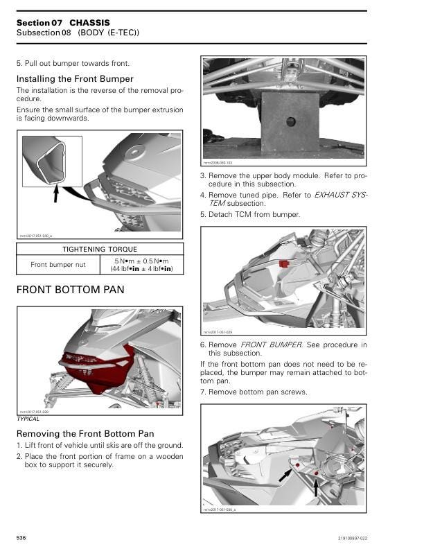 Skidoo Grand Touring 600 850 900 Snowmobile Service Manual sample page from the repair manual