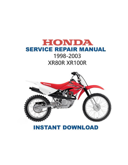 Honda XR80R XR100R Motorcycle Service Manual 1998-2003 - Service Manual PDF Instant Download