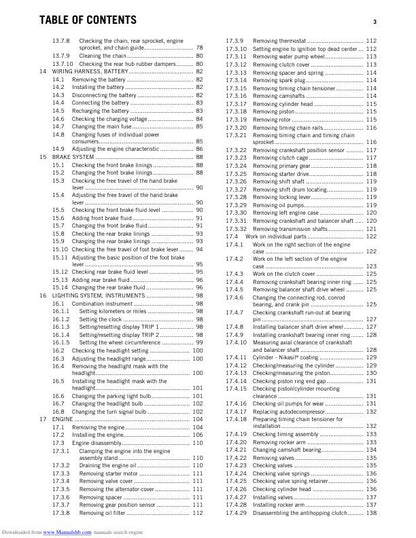 KTM 690 SMC Motorcycle Service Manual sample page showing schematics and diagrams