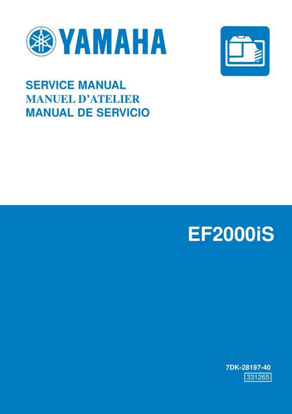 Yamaha EF 2000 Generator Service Manual factory service manual title page