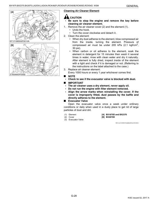 Kubota Tractor Service Manual sample page showing schematics and diagrams