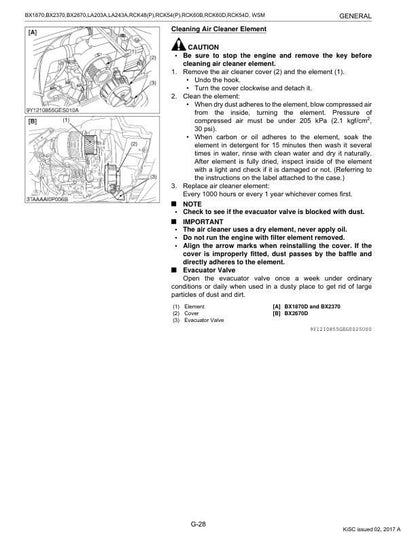 Kubota Tractor Service Manual sample page showing schematics and diagrams