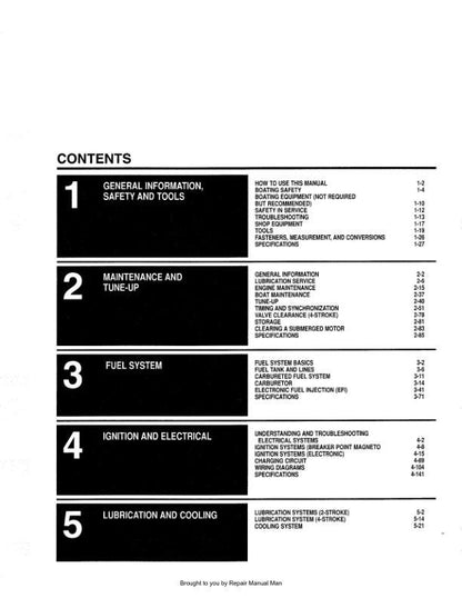Johnson Evinrude 1.25 - 70 HP Outboard Service Manual factory service manual title page