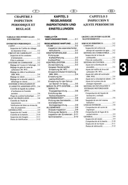 Yamaha 40X E40X Outboard Service Manual table of contents