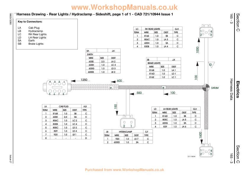 JCB 3CX 4CX 214e 214 215 217 Backhoe Loader Service Manual sample page with diagrams and specifications