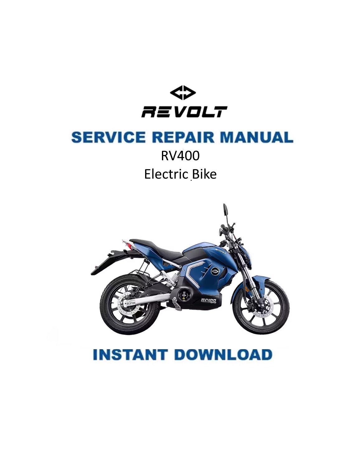 Revolt RV400 Electric Motorcycle Service Manual 2025-2026 - Service Manual PDF Instant Download