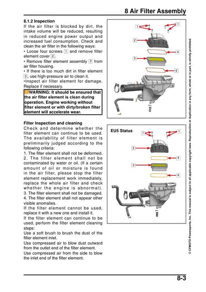 CFMOTO PAPIO CL 125 Service Manual sample page from service manual