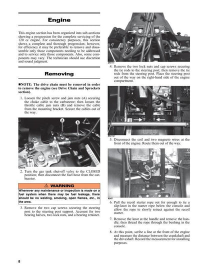Arctic Cat ZR 120 Kitty Cat Snowmobile Service Manual sample page from service manual