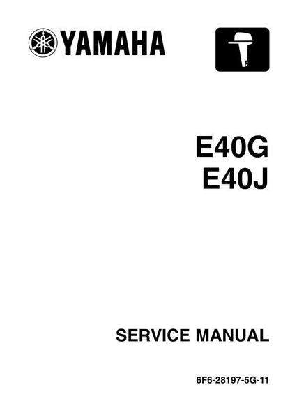 Yamaha E40 G J Outboard Service Manual factory service manual title page