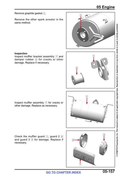 CFMOTO UFORCE U10 UTV Service Manual sample page with service data and tables