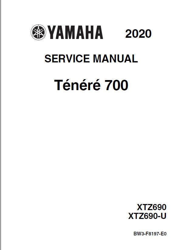 Yamaha Tenere 700 Motorcycle Service Manual factory service manual title page