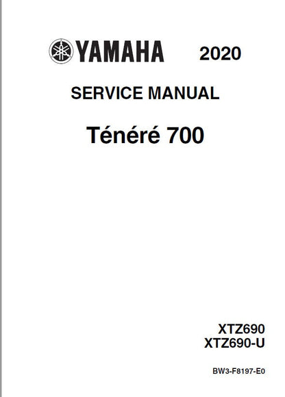 Yamaha Tenere 700 Motorcycle Service Manual factory service manual title page