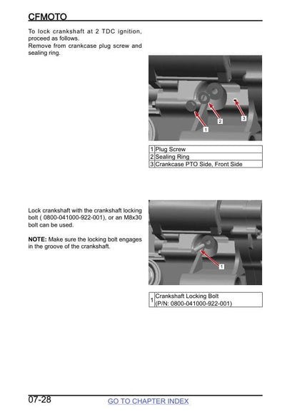 CFMOTO UFORCE 800 UTV Service Manual sample page from the repair manual