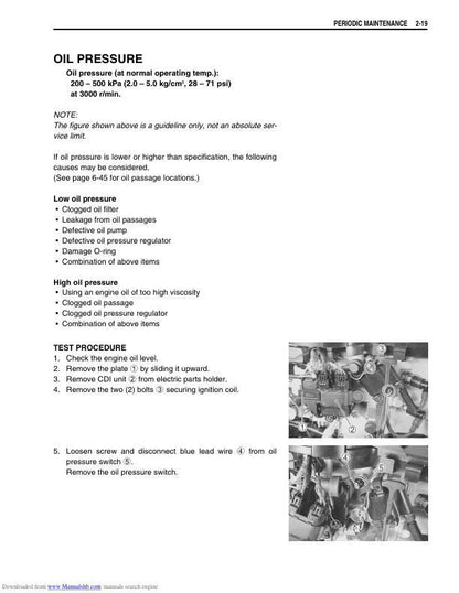Suzuki DF9.9 DF15 Outboard Service Manual sample page from service manual