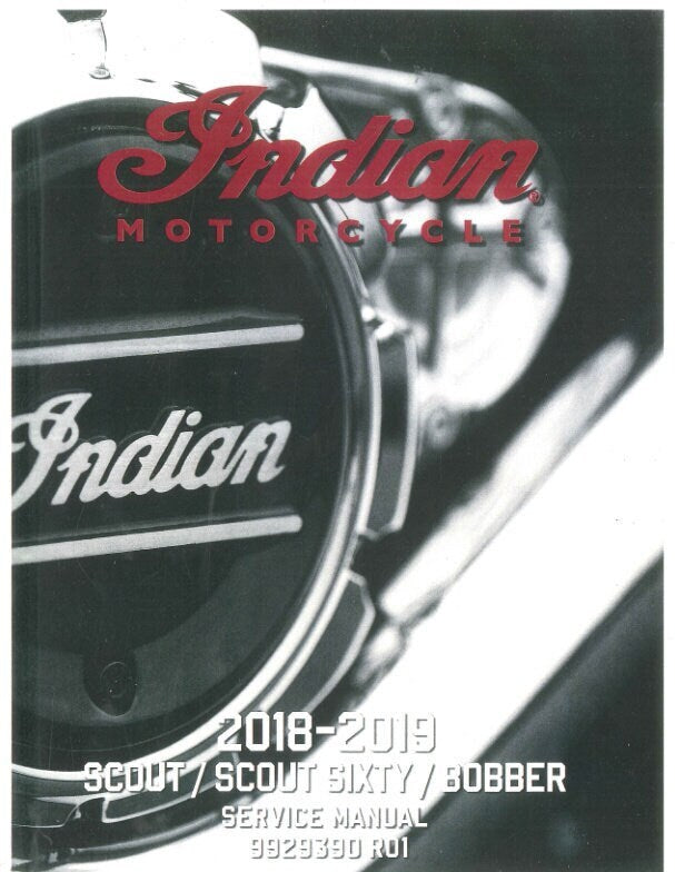 Indian Scout Sixty Bobber Motorcycle Service Manual factory service manual title page