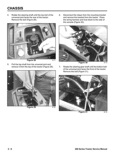 Toro 260 264 265 267 268 269 270 Tractor Service Manual sample page from the repair manual