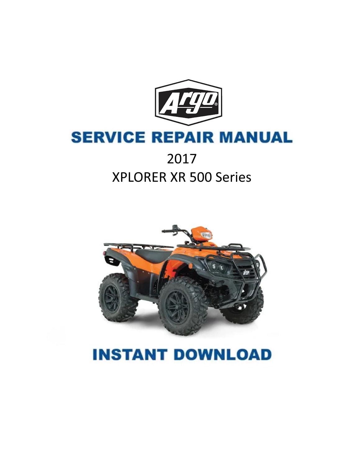 Argo XPLORER XR 500 UTV Service Manual 2017-2021 - Service Manual PDF Instant Download