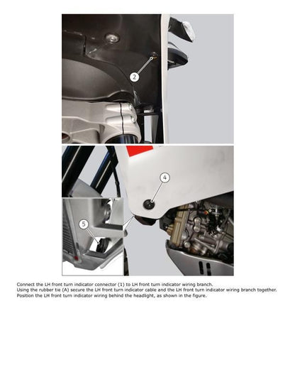 Ducati DesertX Motorcycle Service Manual sample page with technical illustrations