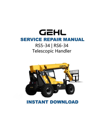 GEHL RS5 RS6 Telehandler Service Manual - Service Manual PDF Instant Download