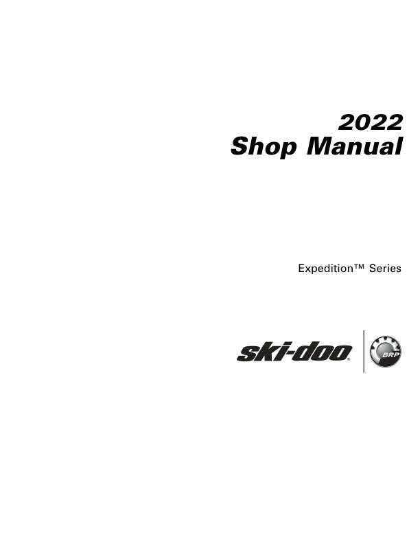 Skidoo Expedition 600 850 900 Snowmobile Service Manual factory service manual title page