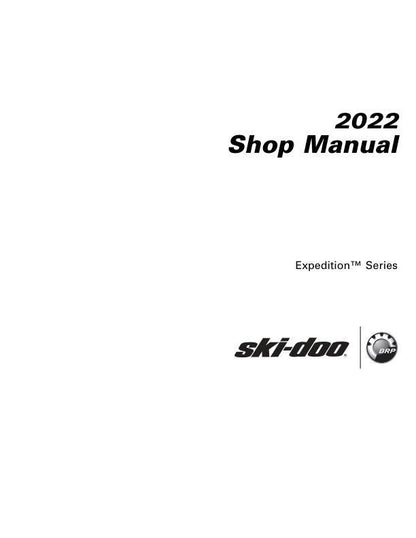 Skidoo Expedition 600 850 900 Snowmobile Service Manual factory service manual title page