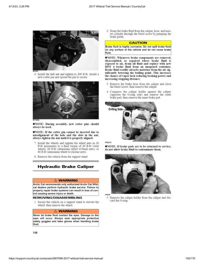 Arctic Cat Wildcat Trail UTV Service Manual sample page showing schematics and diagrams