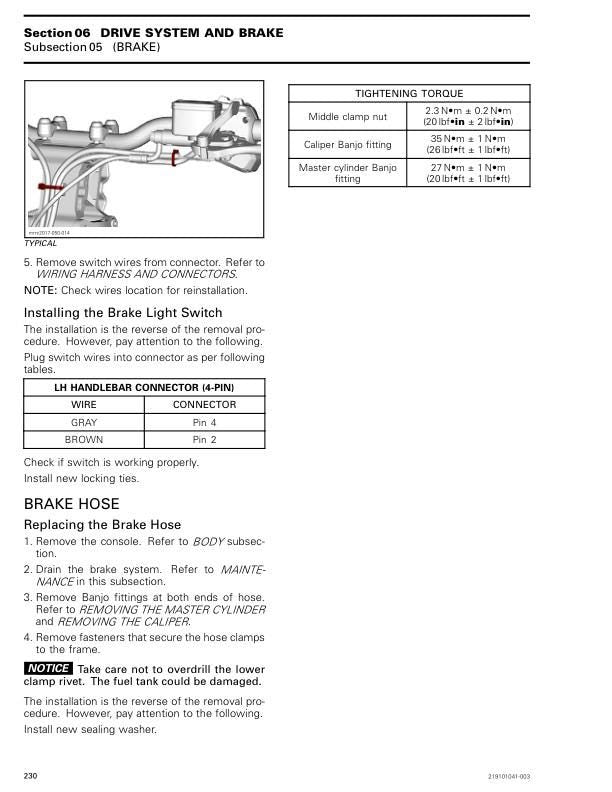Skidoo Mach Z Snowmobile Service Manual sample page showing schematics and diagrams