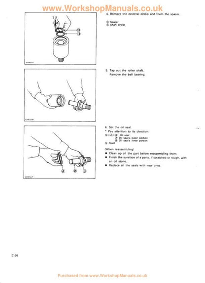 Kubota KH 36 41 51 61 66 91 101 151 Excavator Service Manual sample page with technical illustrations