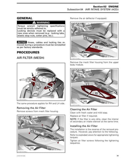 Skidoo Expedition 600 850 900 Snowmobile Service Manual sample page with technical illustrations
