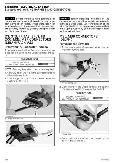 Sea-Doo GTX RXT Wake Pro Fish Pro Service Manual sample page from the repair manual