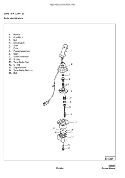 Massey Ferguson 8925 8926 Tractor Service Manual sample page with technical illustrations