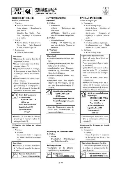 Yamaha F4 F4A Outboard Service Manual sample page from service manual