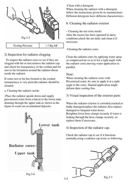 TYM T723 Compact Utility Tractor Service Manual sample page with diagrams and specifications