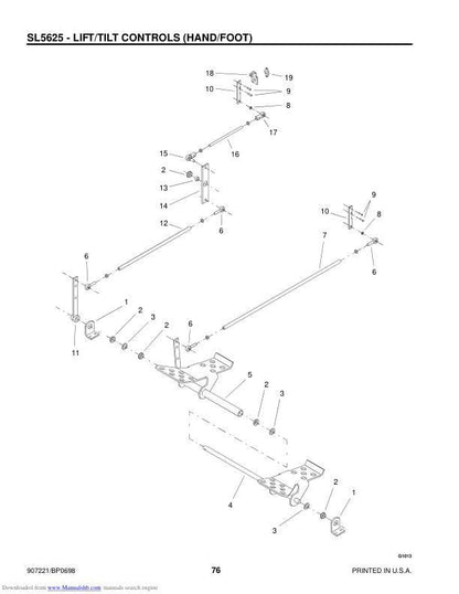 GEHL 5625 Skid Loader Service Manual sample page from the repair manual